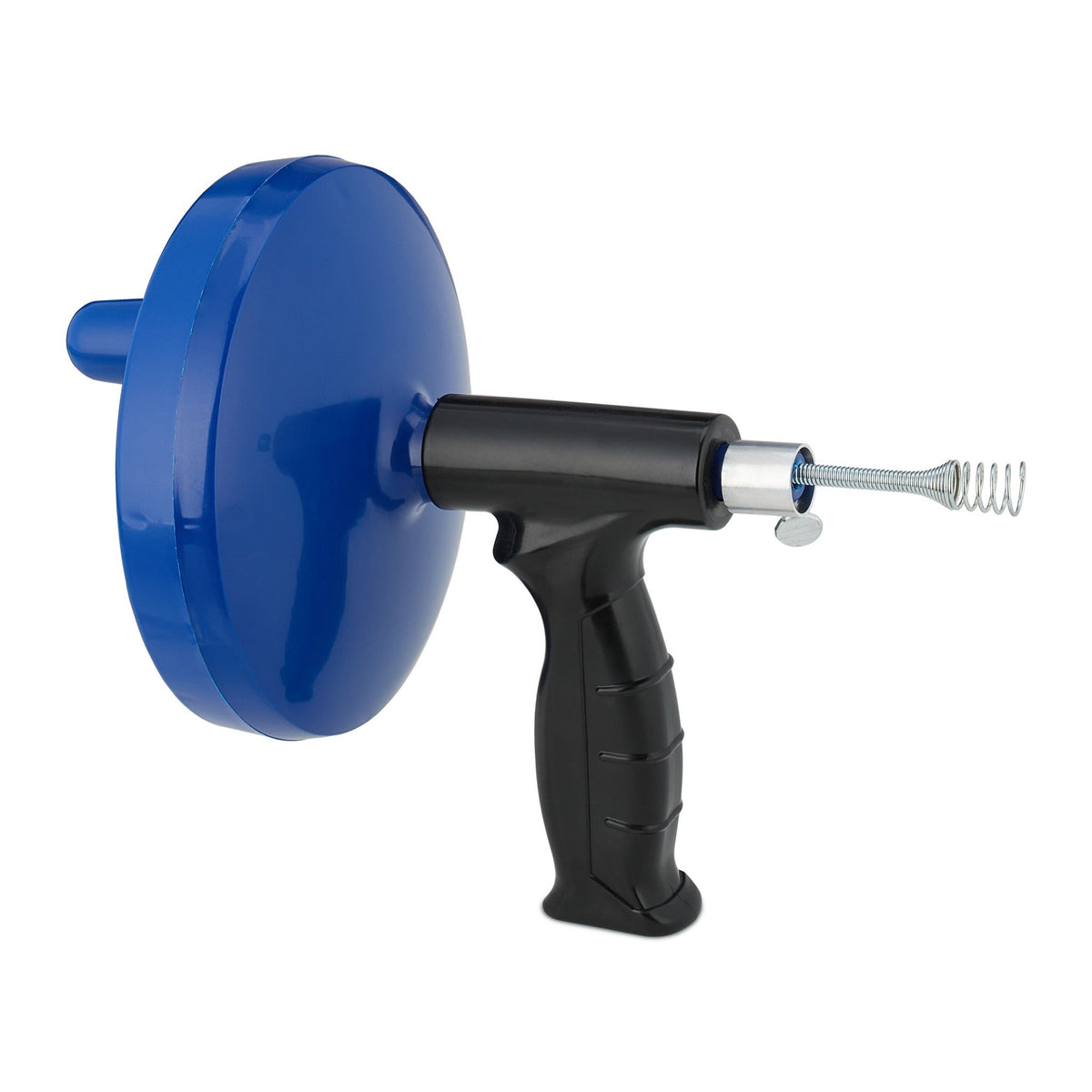 Pipe cleaning spiral with crank