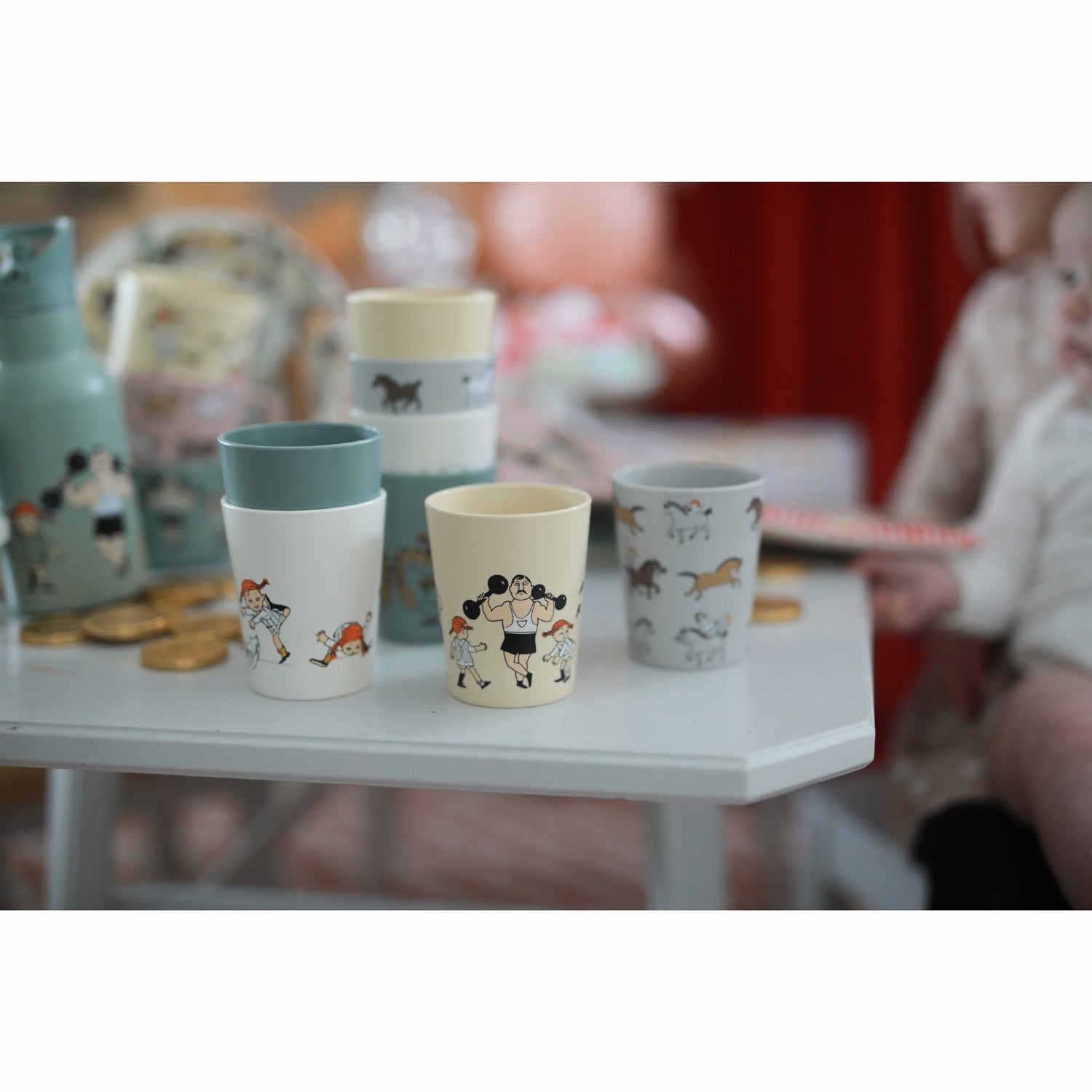 Pippi Circus, Collector cups, 4-pack