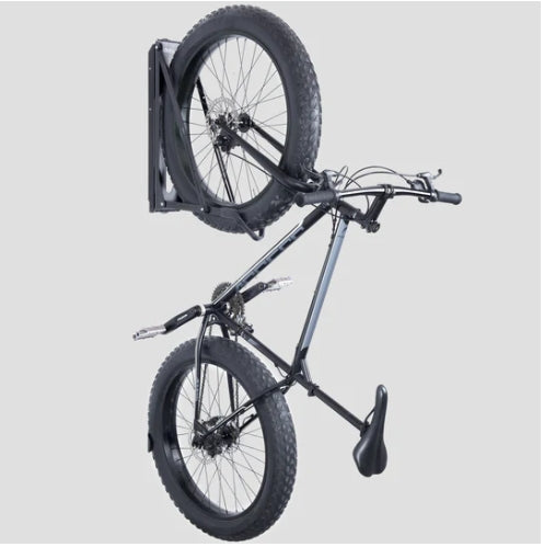 Pivot Bike Rack, Black – Space-Saving, Roll-On Design