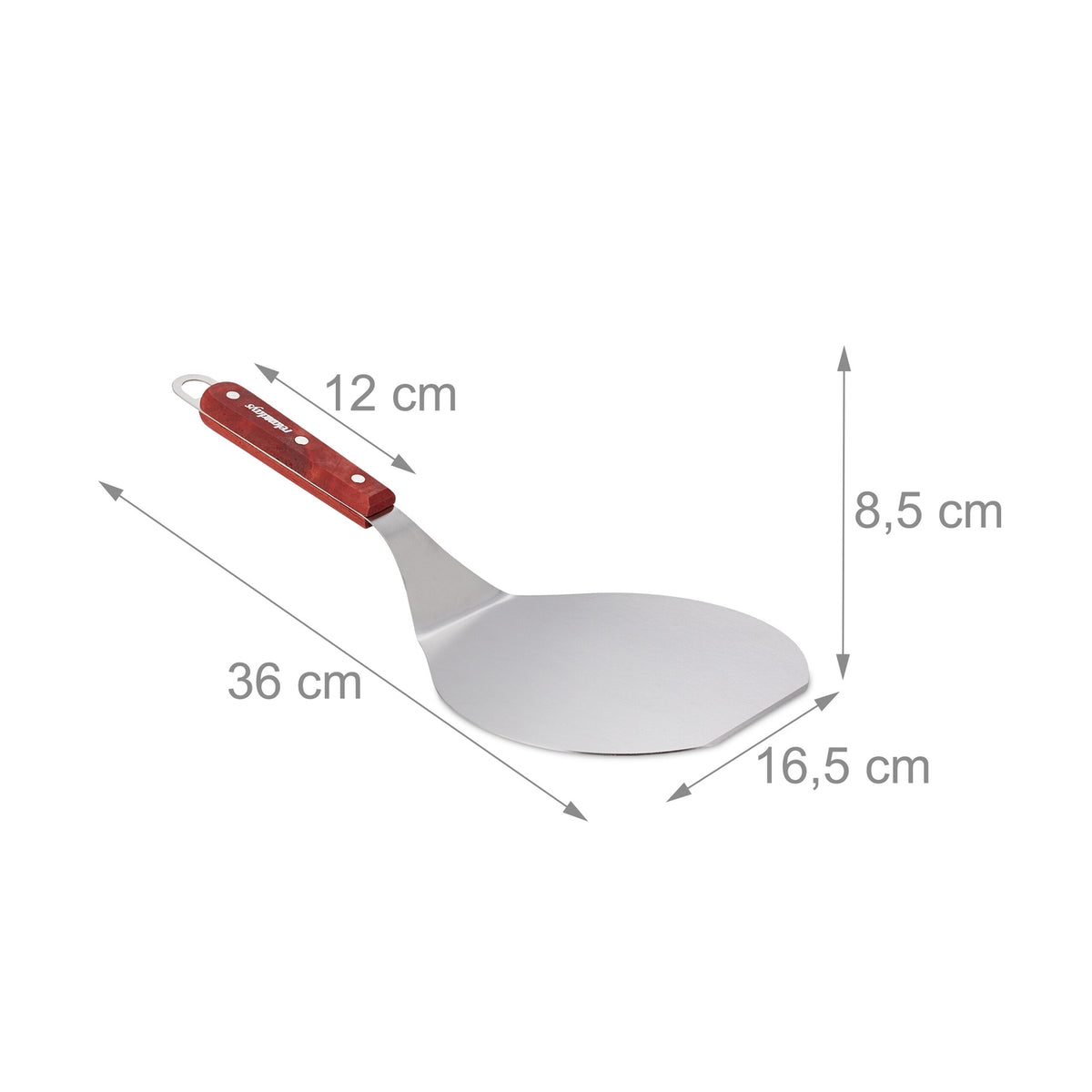 Pizza Slider with red-brown wooden handle