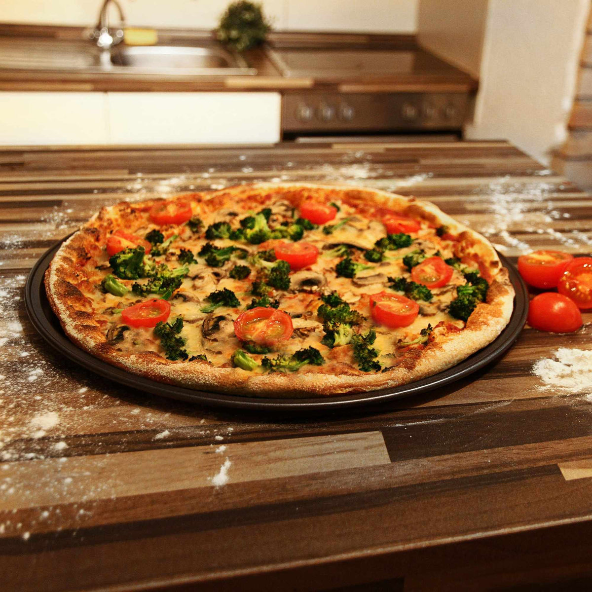 Pizza plate round, set of 4
