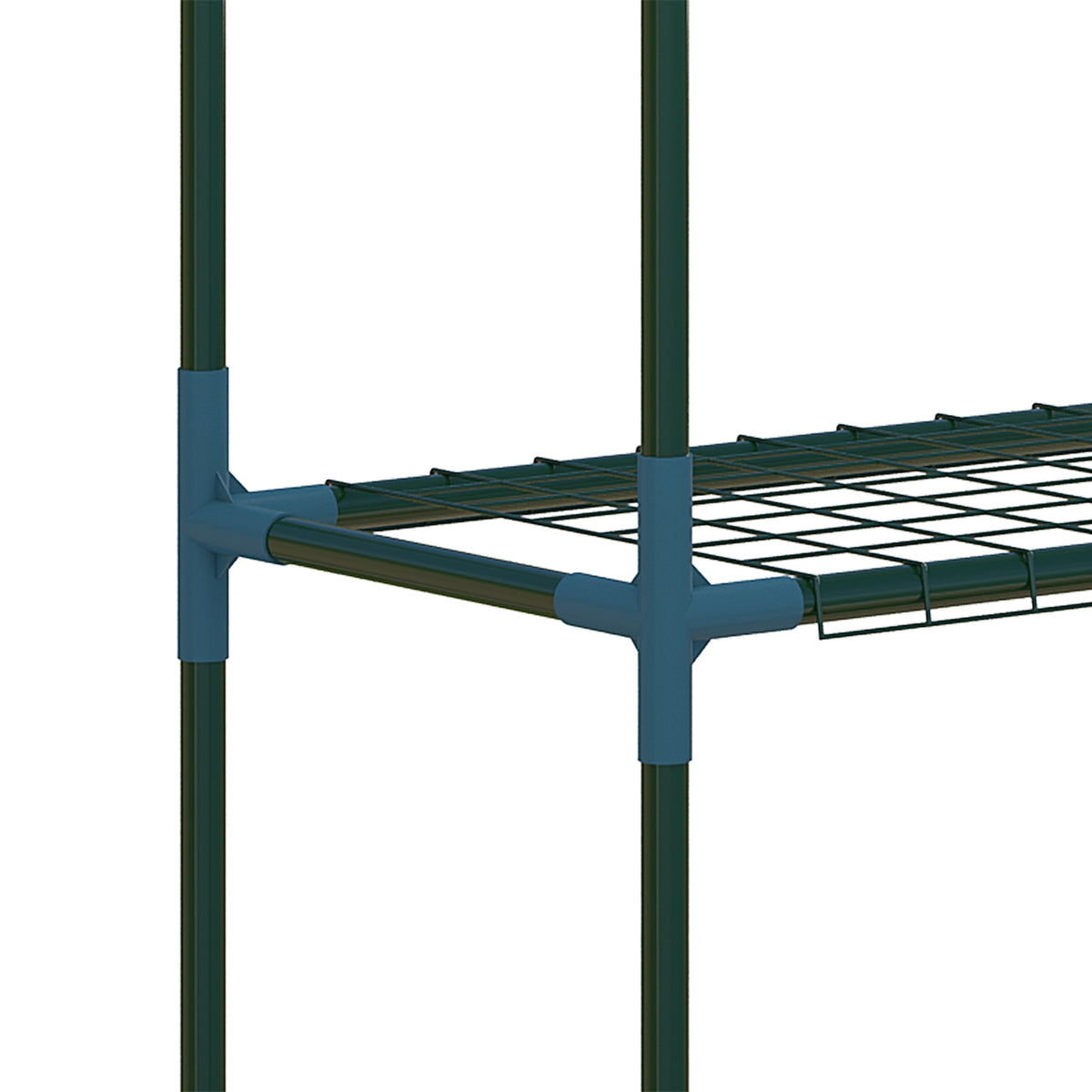 Plant Shelf Set Of 2 4 Tier Flower Pot Holders For Balcony/Garden, Steel, Green, 70X27X110Cm