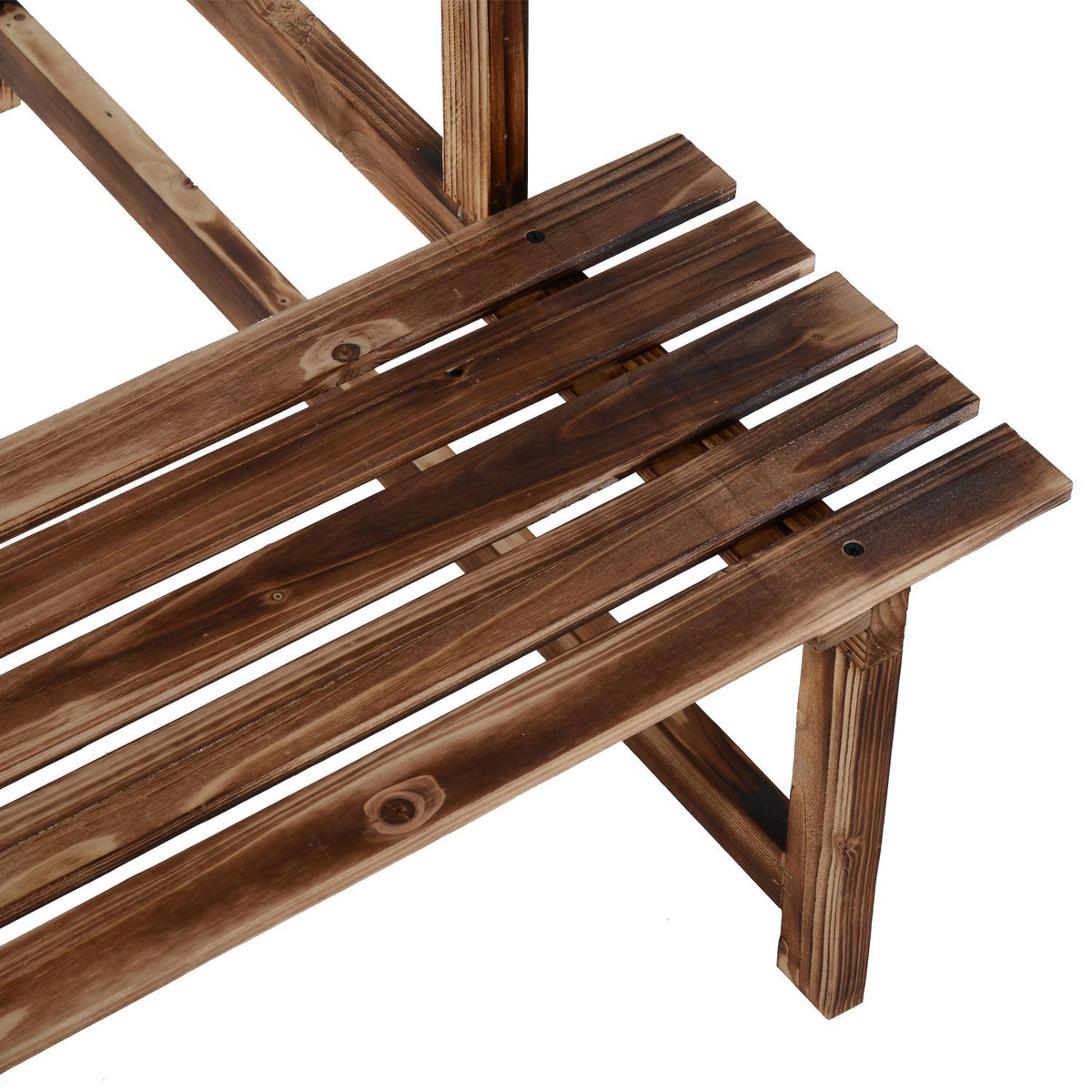 Plant Stairs Flower Stairs Flower Shelf 3 Steps Made of Fir Wood 100 x 80 x 78cm for Garden Balcony & Terrace