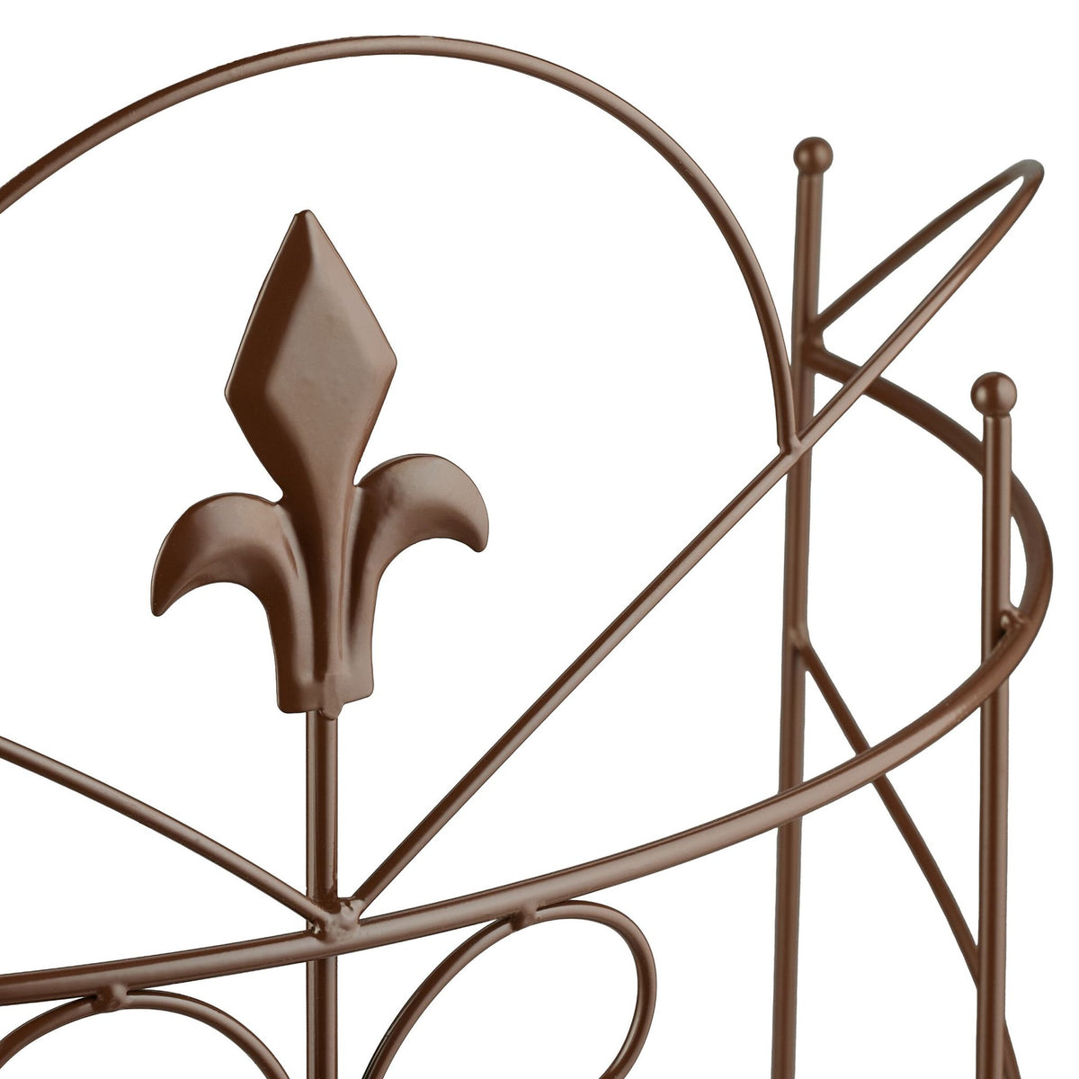 Plant Support Stakes, 2-Piece Iron Fleur-de-Lis Design