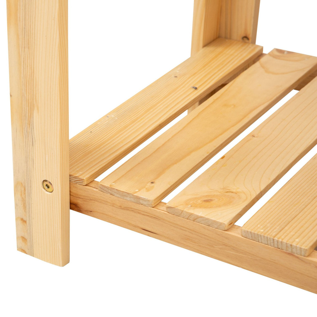 Plant Table Garden Work Table With Shelf For Garden/Balcony/Patio, Fir Wood, Flower Shelf,