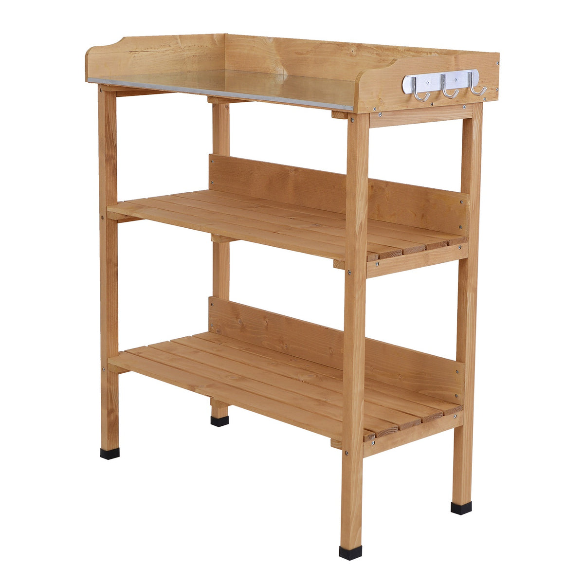 Plant Table Gardening Table Made Of Wood And Metal, Robust And Durable, For Gardening