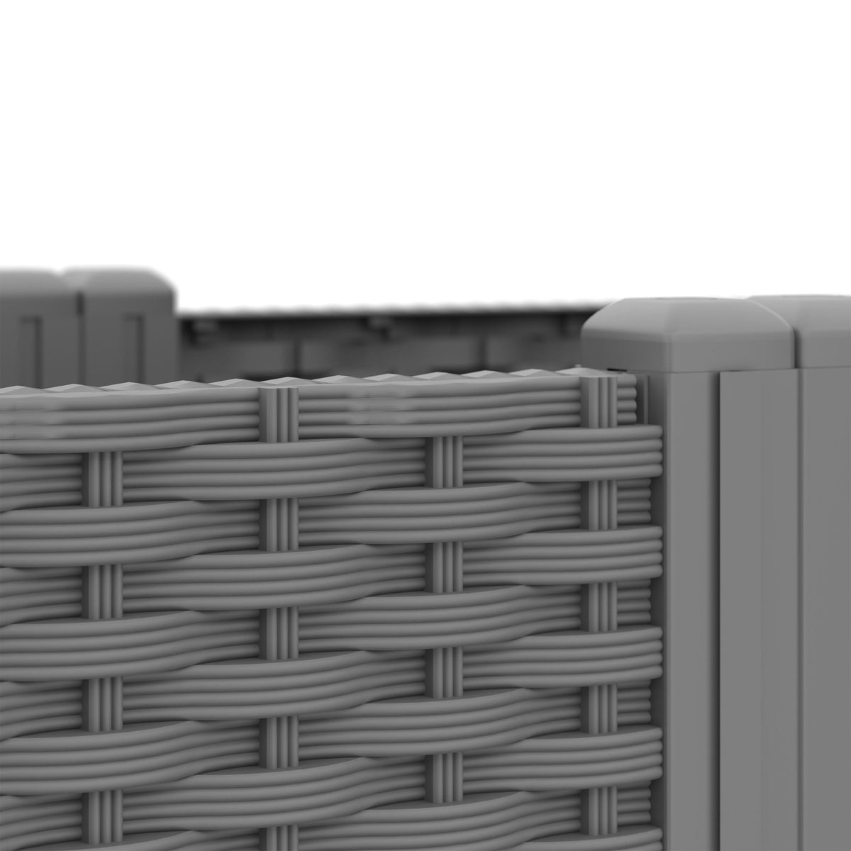 Planter box in rattan look