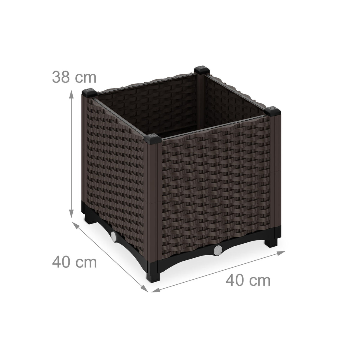 Planter box in rattan look