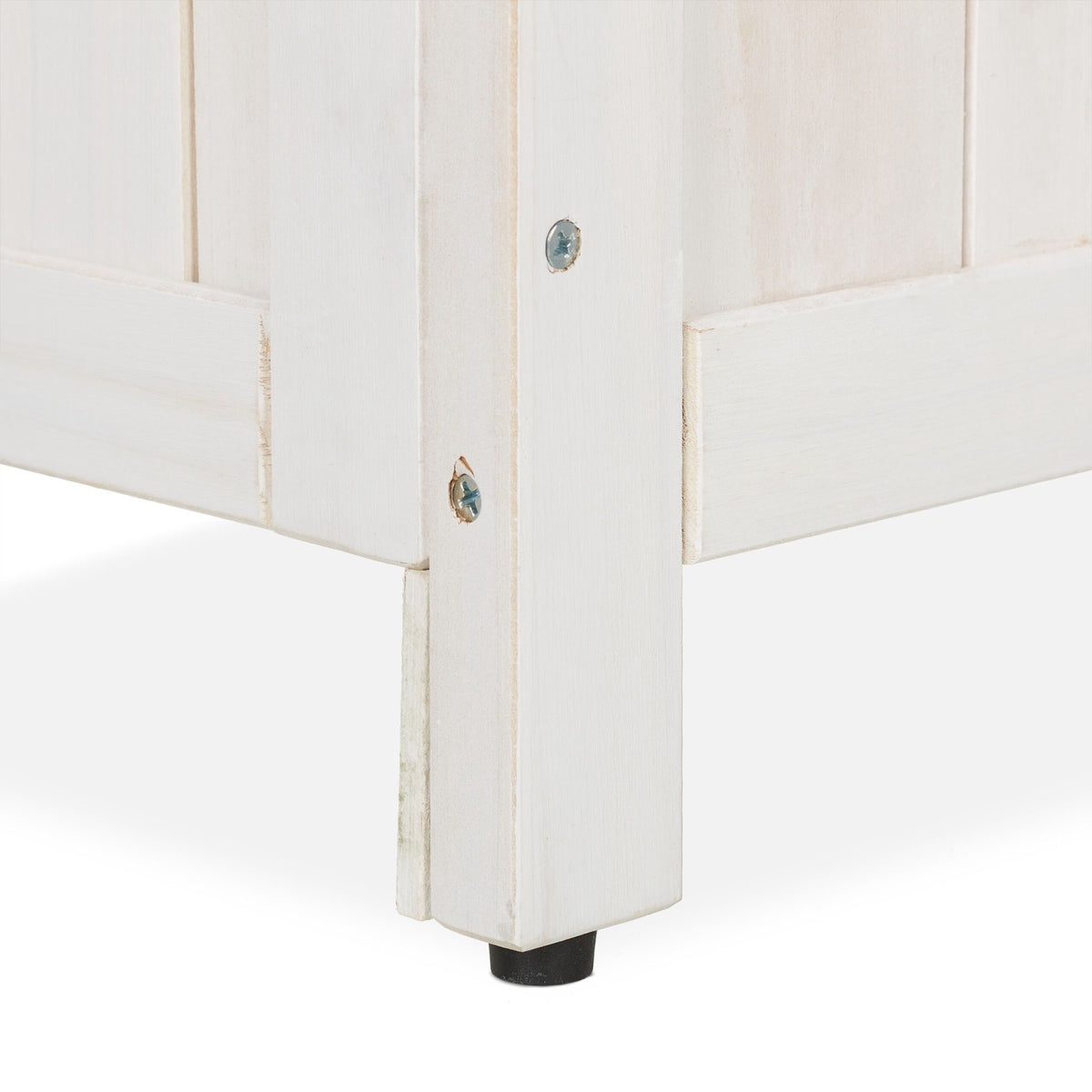 Planter box with trellis wall in white