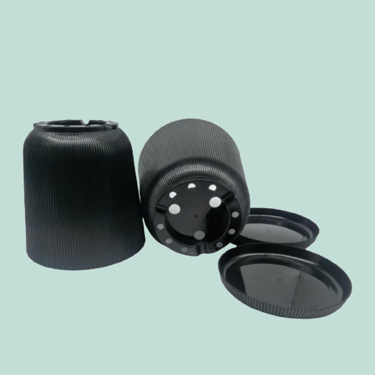 Planters with Saucers, Set of 2, Indoor/Outdoor