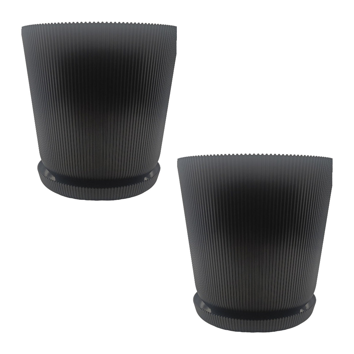 Planters with Saucers, Set of 2, Indoor/Outdoor