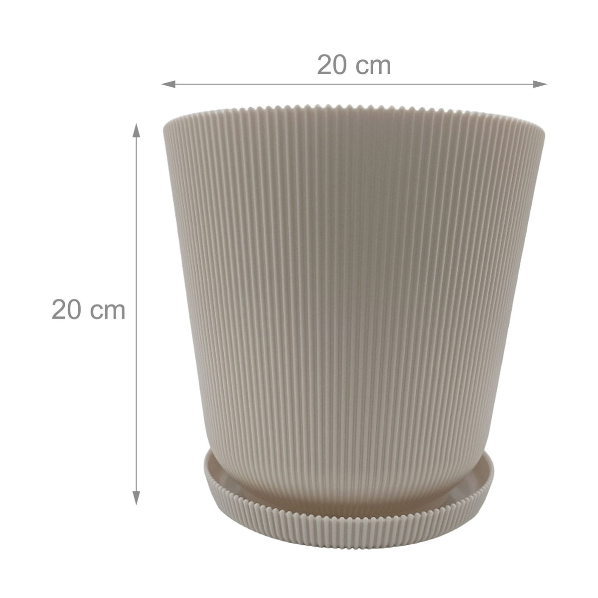 Planters with Saucers, Set of 2, Indoor/Outdoor