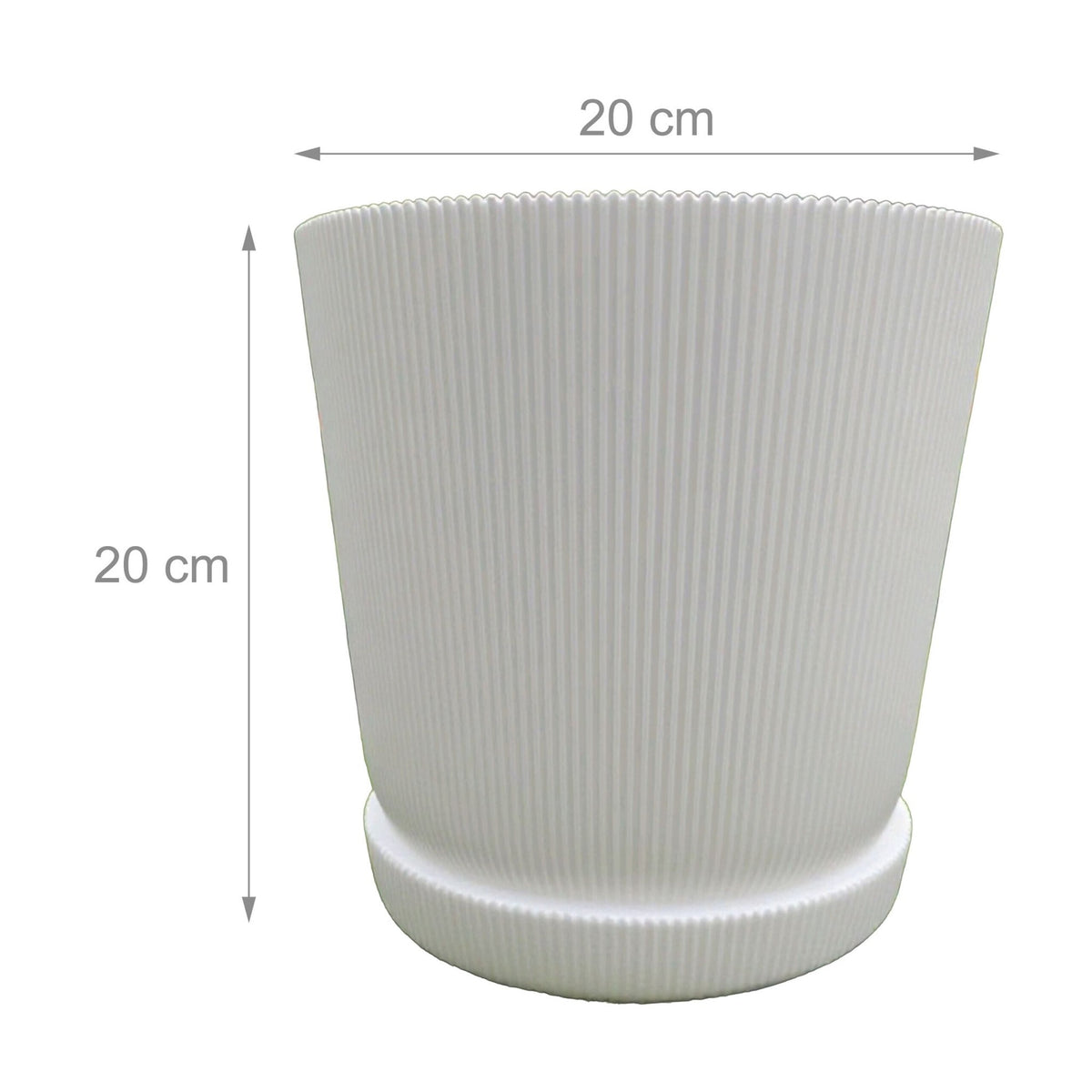 Planters with Saucers, Set of 2, Indoor/Outdoor