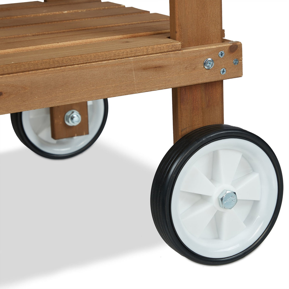 Planter table brown with wheels