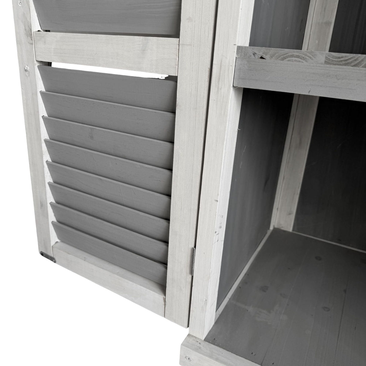 Planting Table with Metal Top and Storage Cabinet