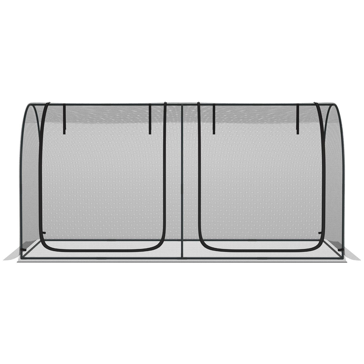 Plant protection net 2.5 x 1.2 m, vegetable protection net with door, steel frame, windproof vegetable net, garden fine mesh, insect protection net with carrying bag, garden net for plants, vegetables, fruits, flowers