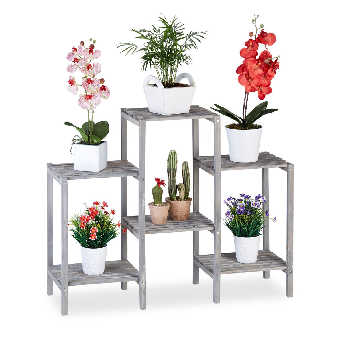 Plant shelf with 6-7 shelves
