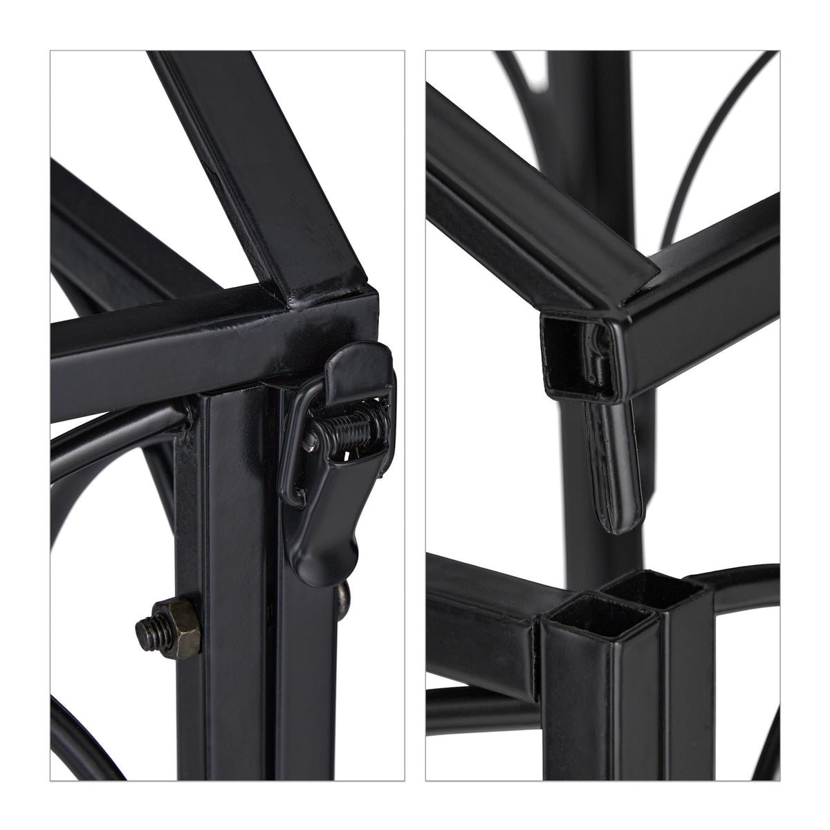 Plant stand in metal with roof