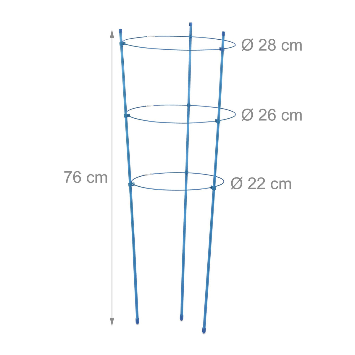 Plant support 76 cm blue, set of 2