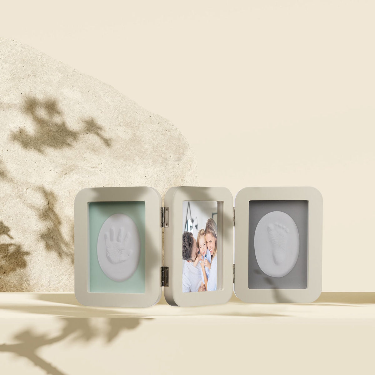 Plaster cast set for baby with photo frame