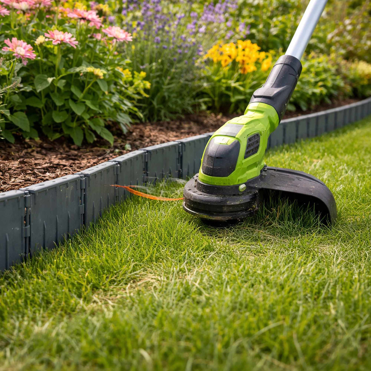 Plastic Garden Bed Edging – Flexible Lawn Border Set