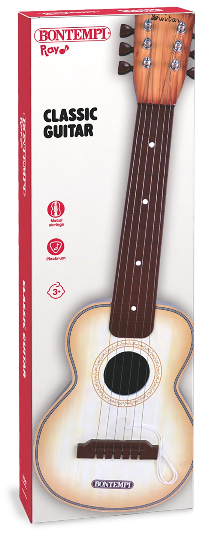 Plastic Guitar for Kids, 55 cm, with Metal Strings