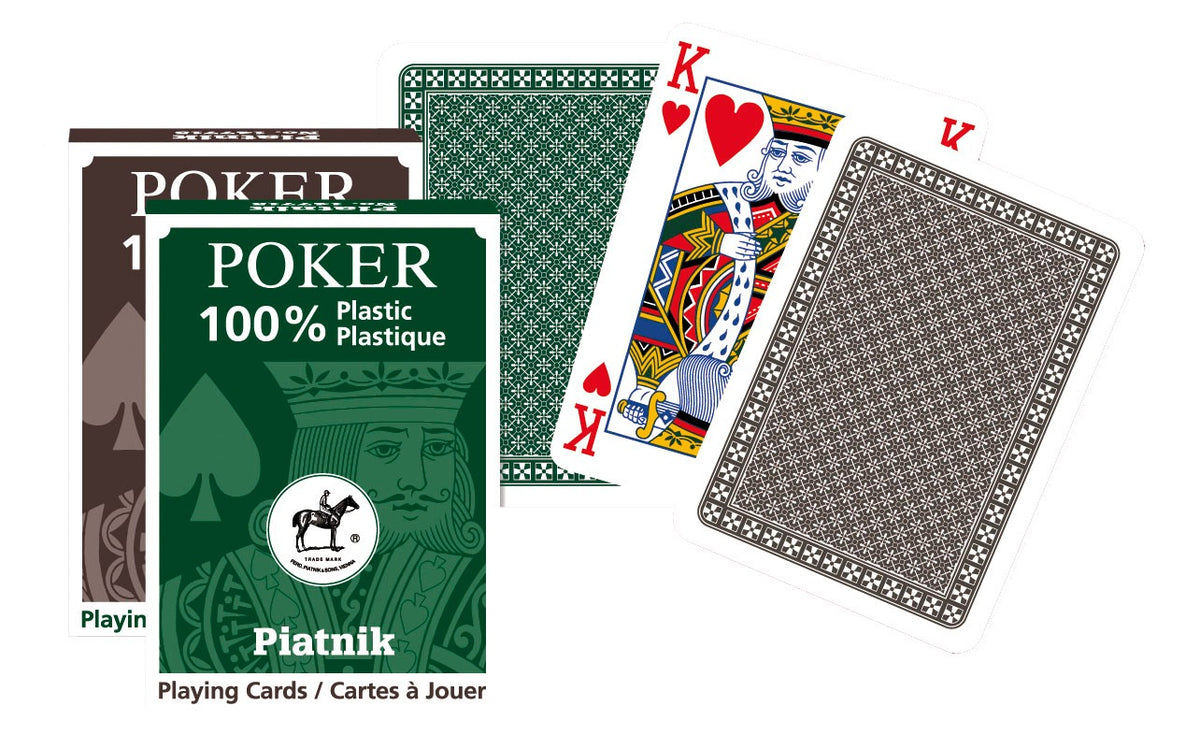 Plastic Poker Playing Cards, 63x88mm, 55 Cards Total