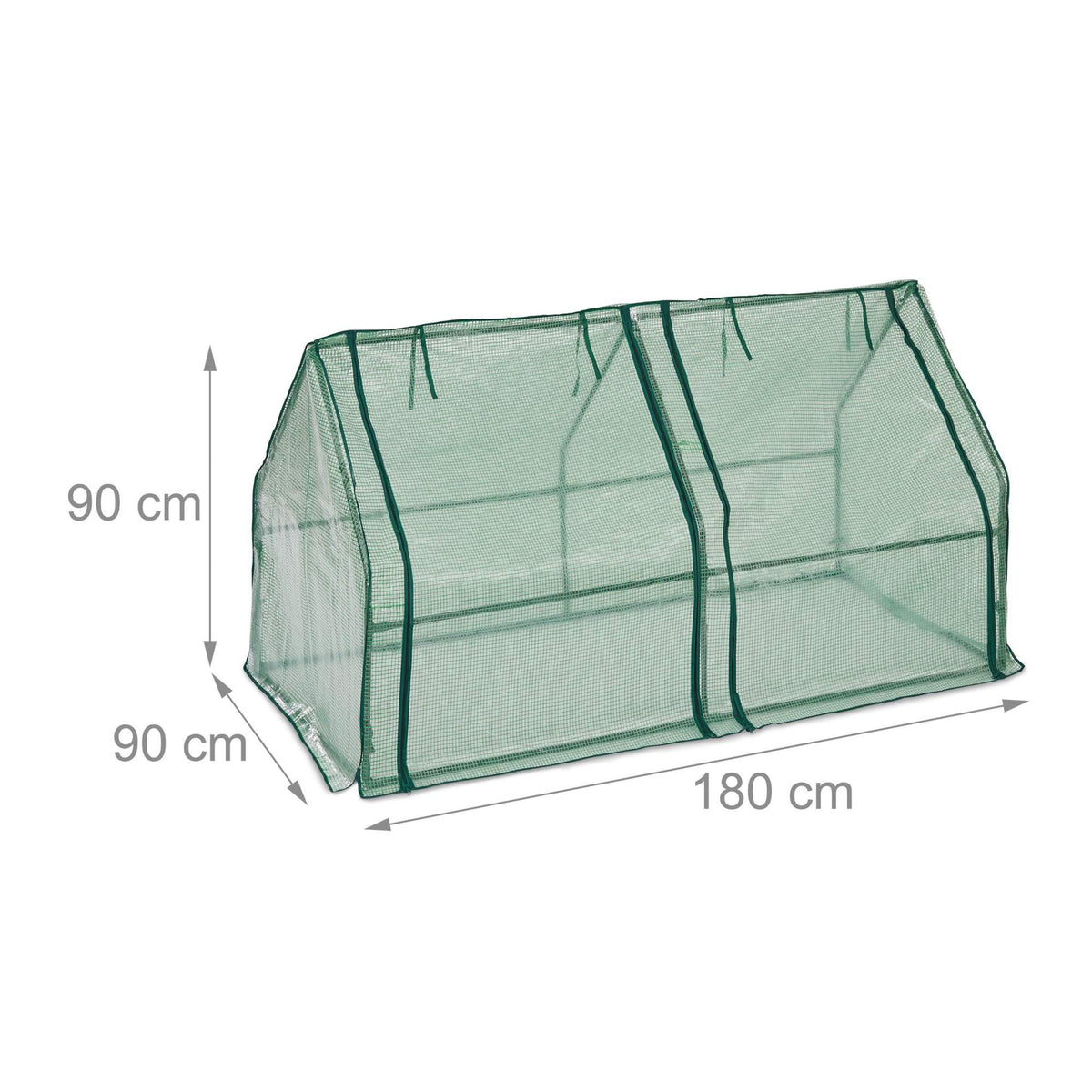 Plastic greenhouse with 2 doors