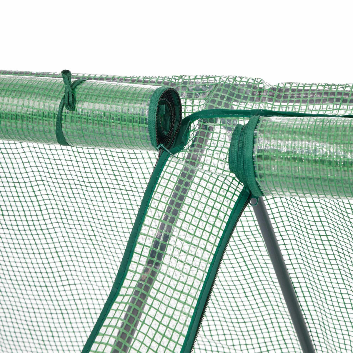 Plastic greenhouse with 2 doors