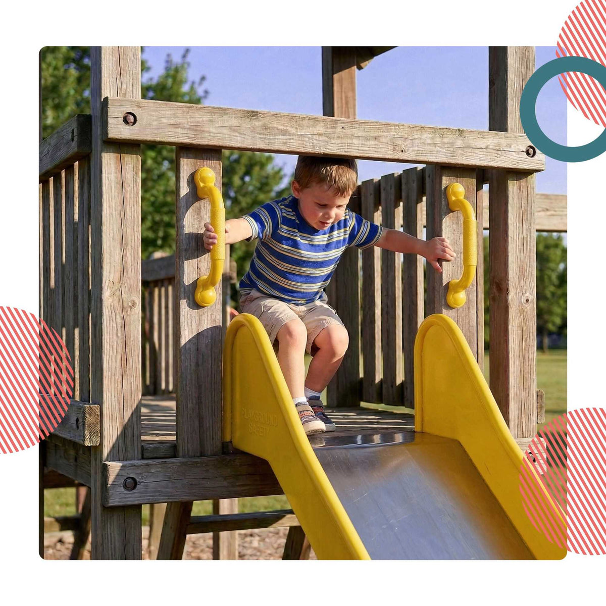 Play Tower Grab Handles, Textured Grip, Screw Set
