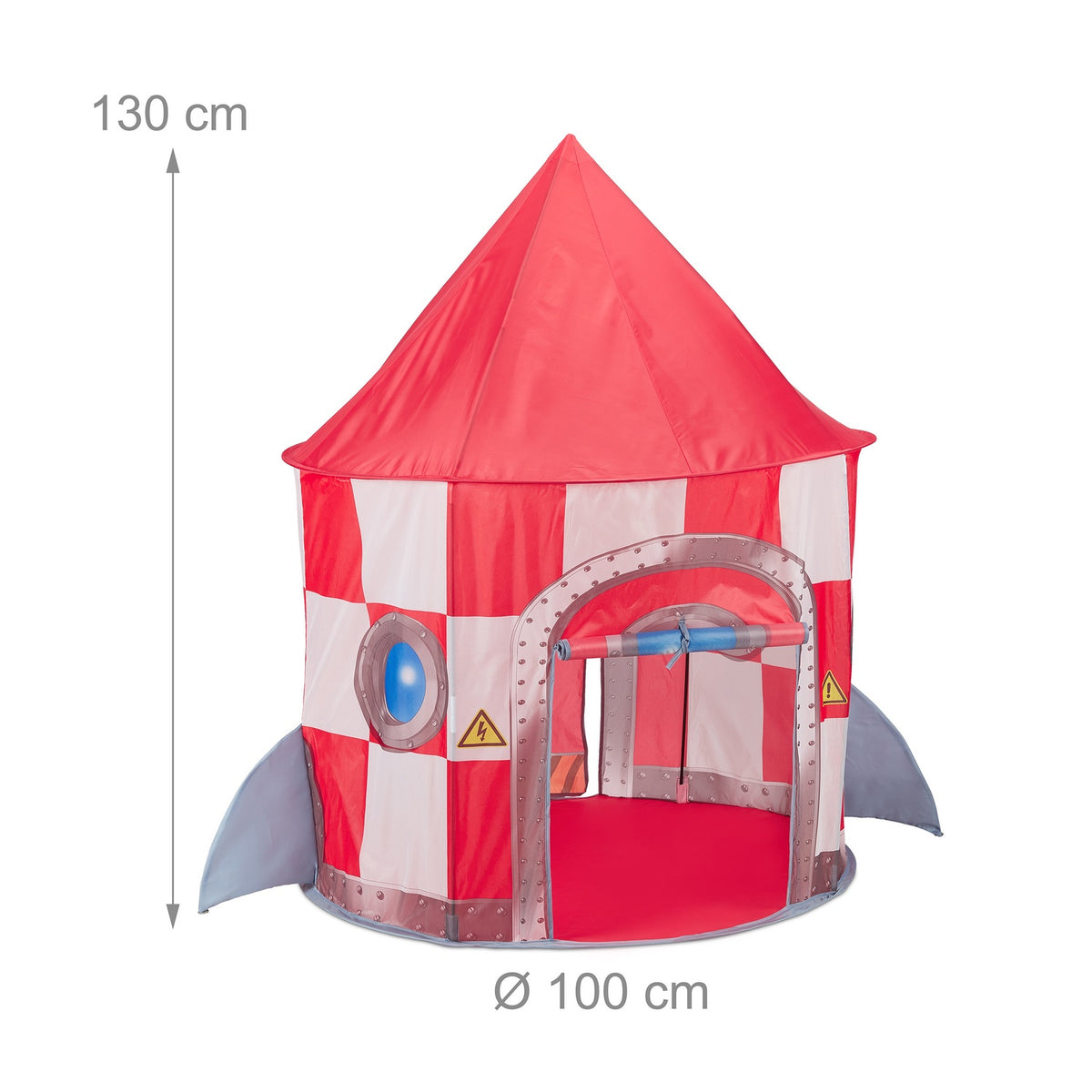 Play tent with rocket shape