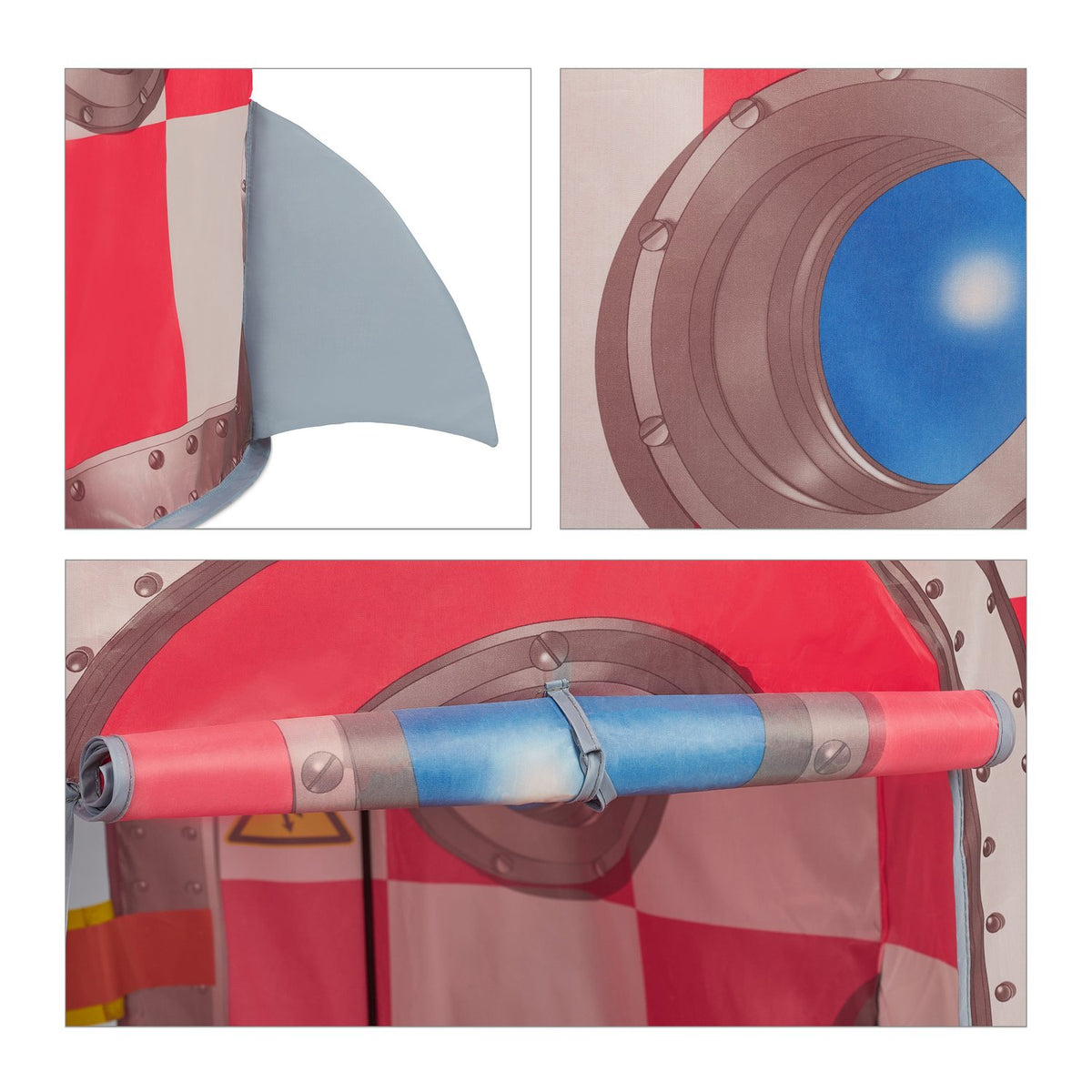 Play tent with rocket shape