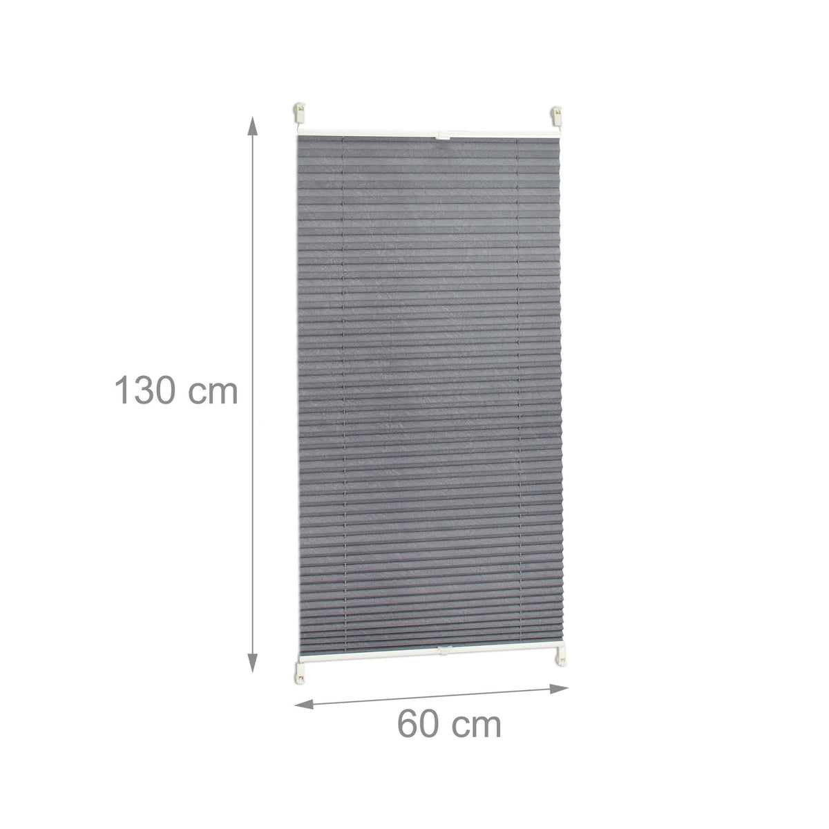 Pleated blind gray without drilling