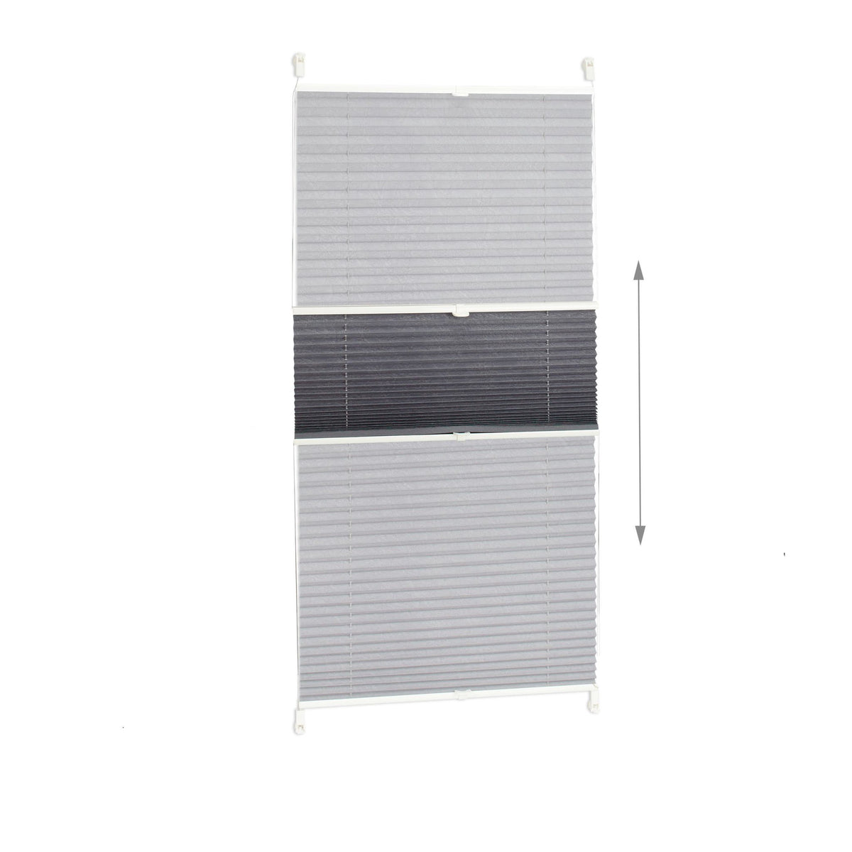 Pleated blind gray without drilling