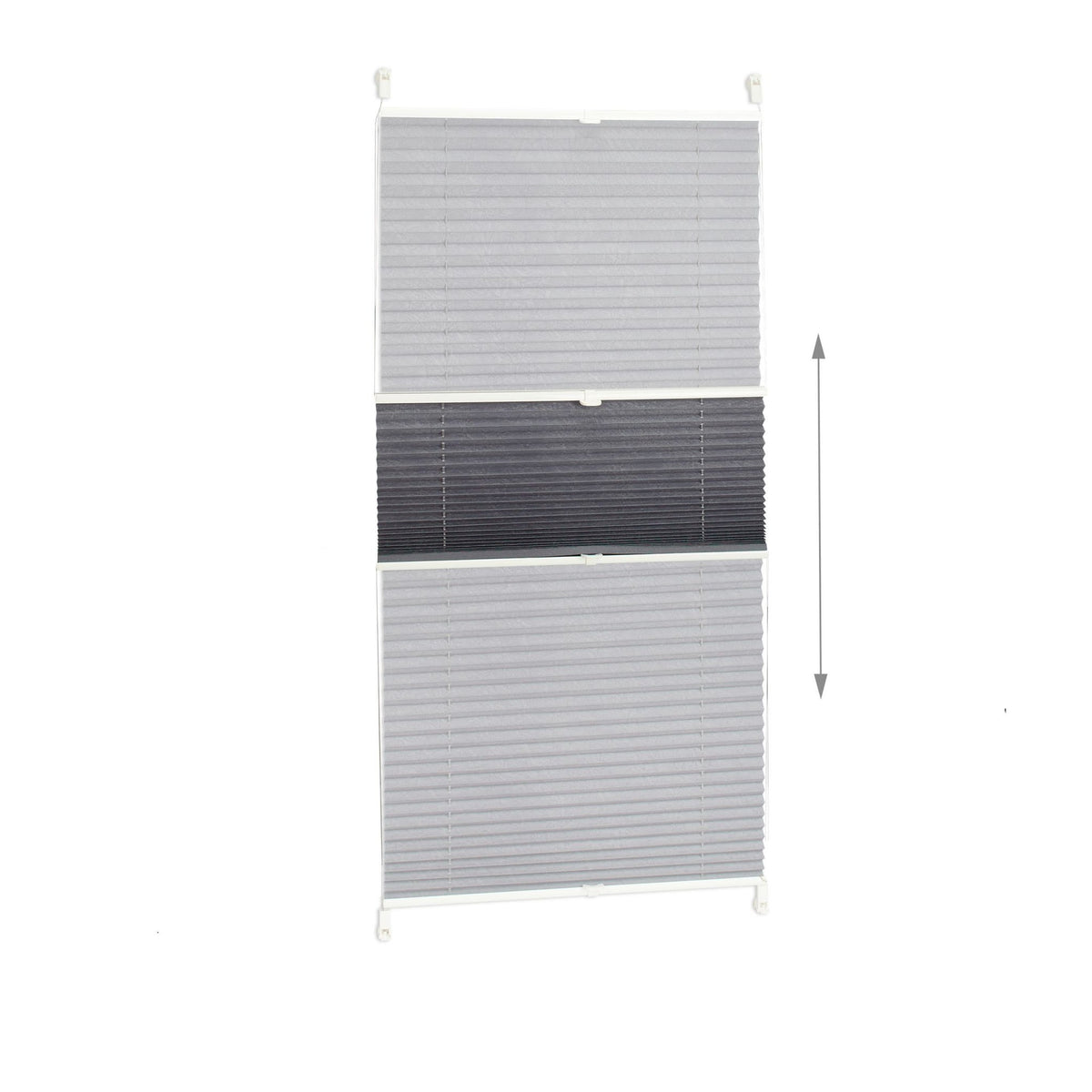 Pleated blind gray without drilling