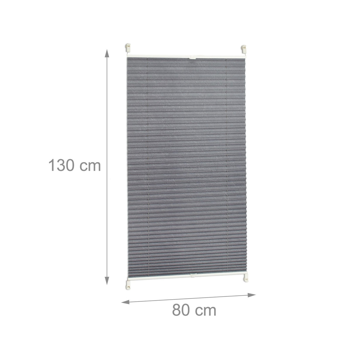 Pleated blind gray without drilling