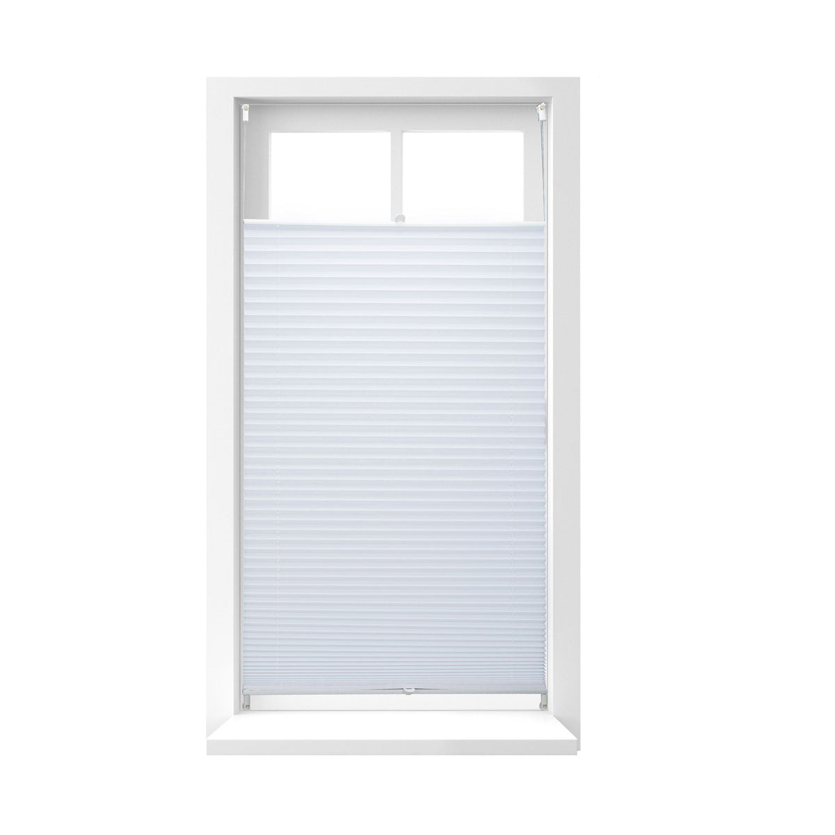 Pleated blind white without drilling
