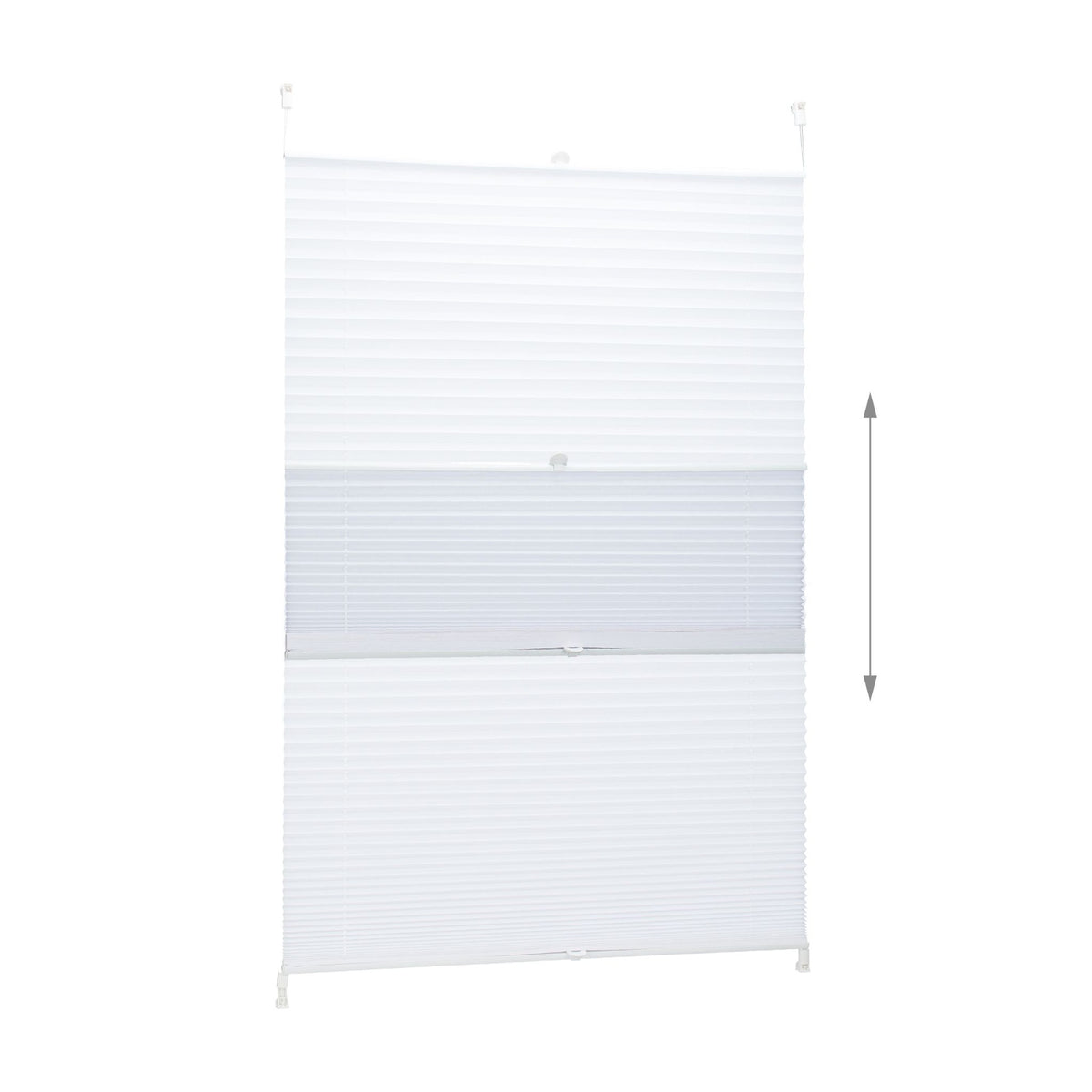 Pleated blind white without drilling
