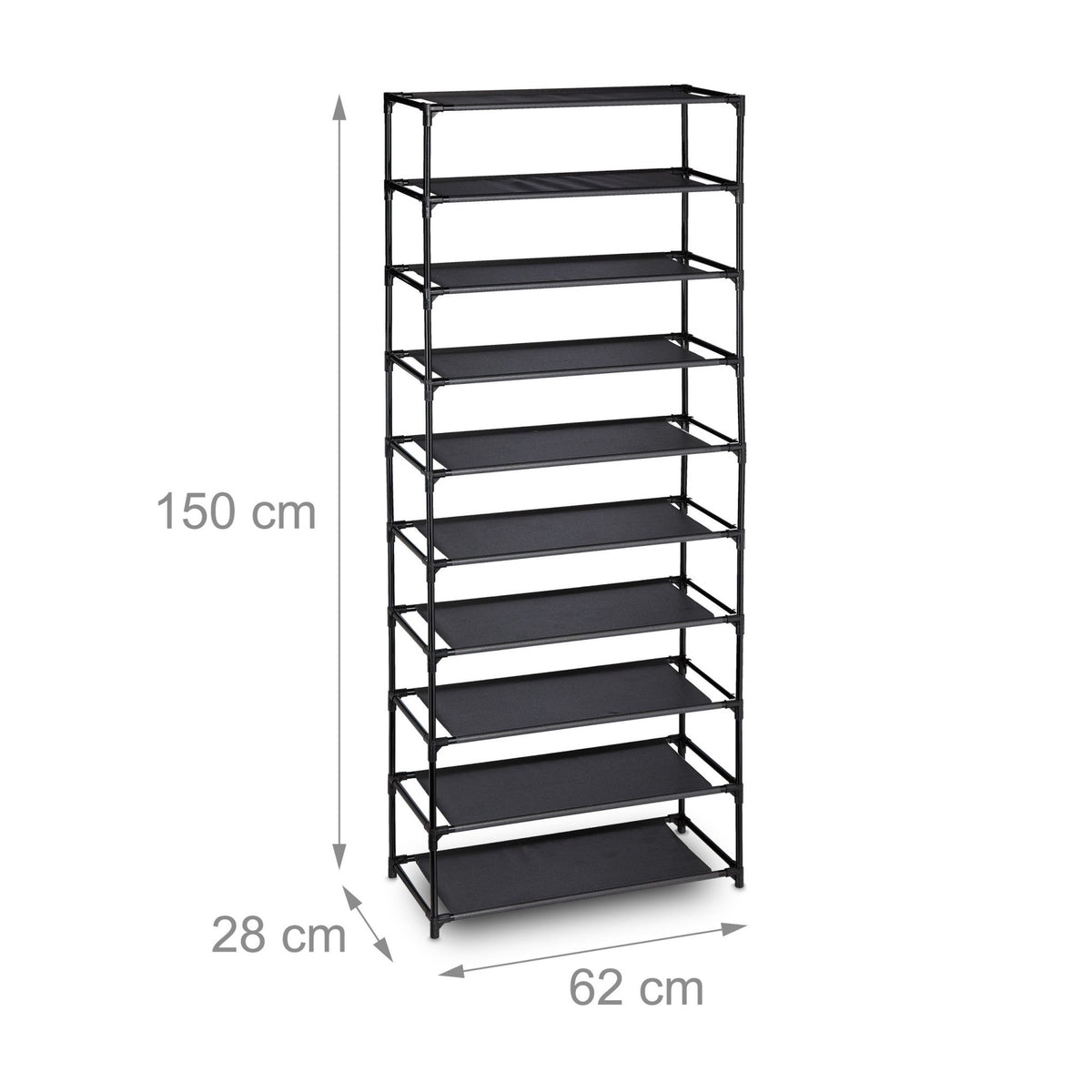 Plug-in system for shoe racks 10 levels