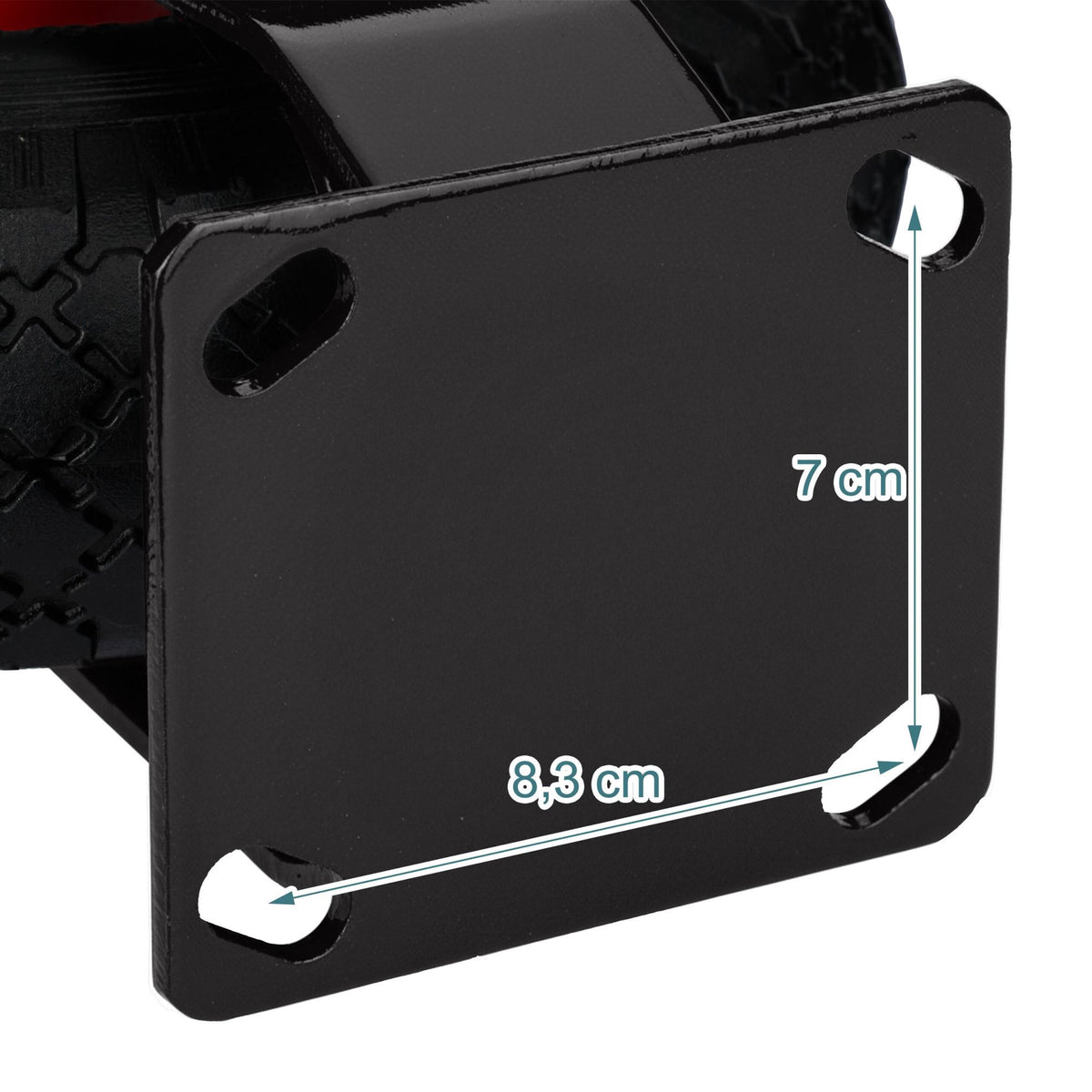 Pneumatic Load Roller with Steel Mounting Plate