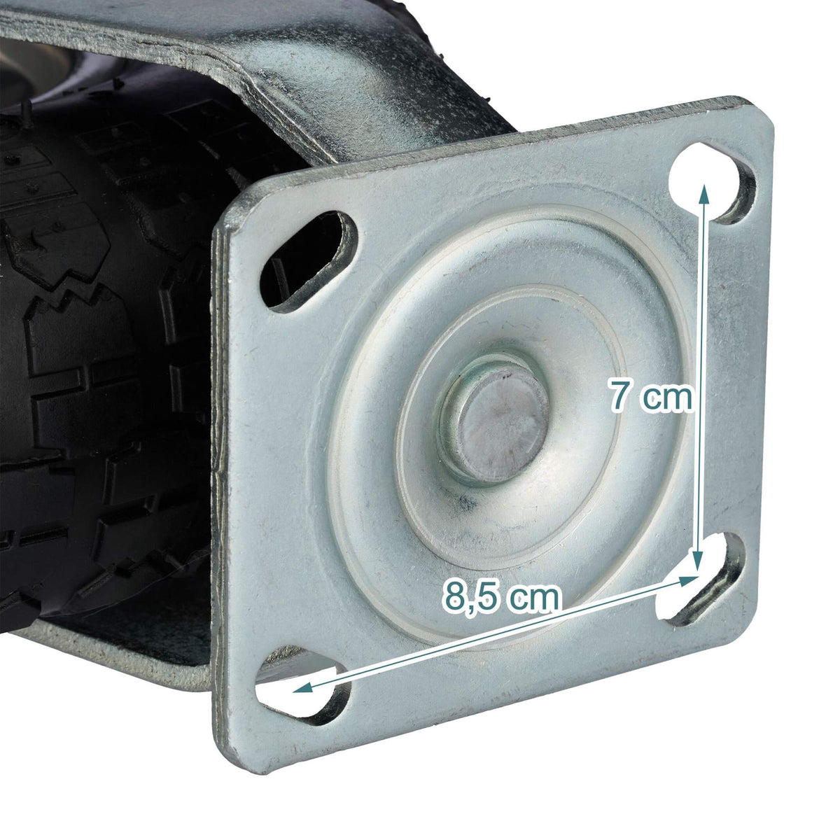 Pneumatic Swivel Castor, 3.00-4, 120kg Load Capacity