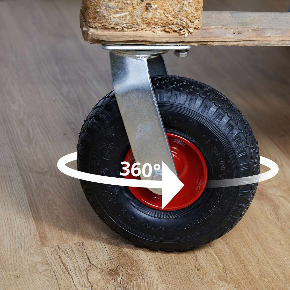 Pneumatic Tyre Castor Set for Transport Trolleys