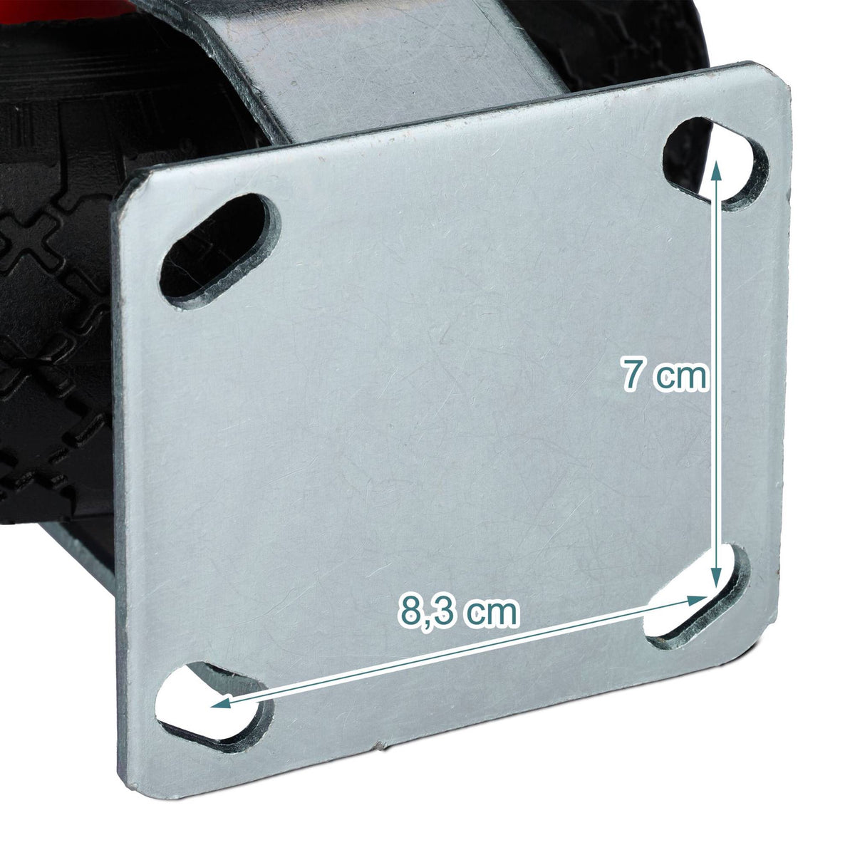 Pneumatic Wheel Castors 3.00-4, Set of 2 for Heavy Loads