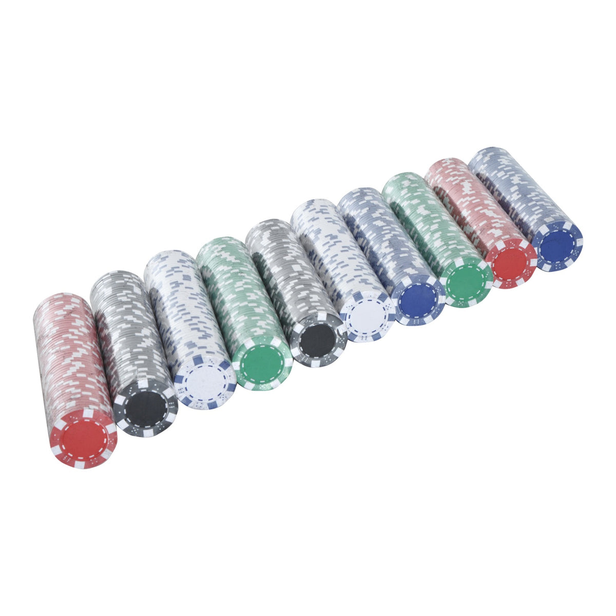 Poker Case Poker Set 500 Poker Chips 2X Card Game 5X Dice 1X Aluminum Case Poker Set Chips Case Aluminum + Polystyrene 55.5X22X6.5Cm