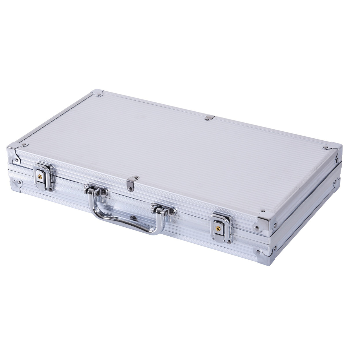 Poker Case Set 300 Chips 2 Card Games 5 Dice Aluminum Case Polystyrene Casino Nights 38X20.5X6.5Cm