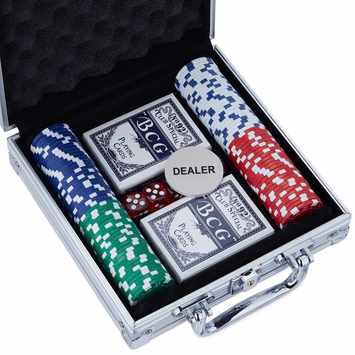 Poker case with 100 chips