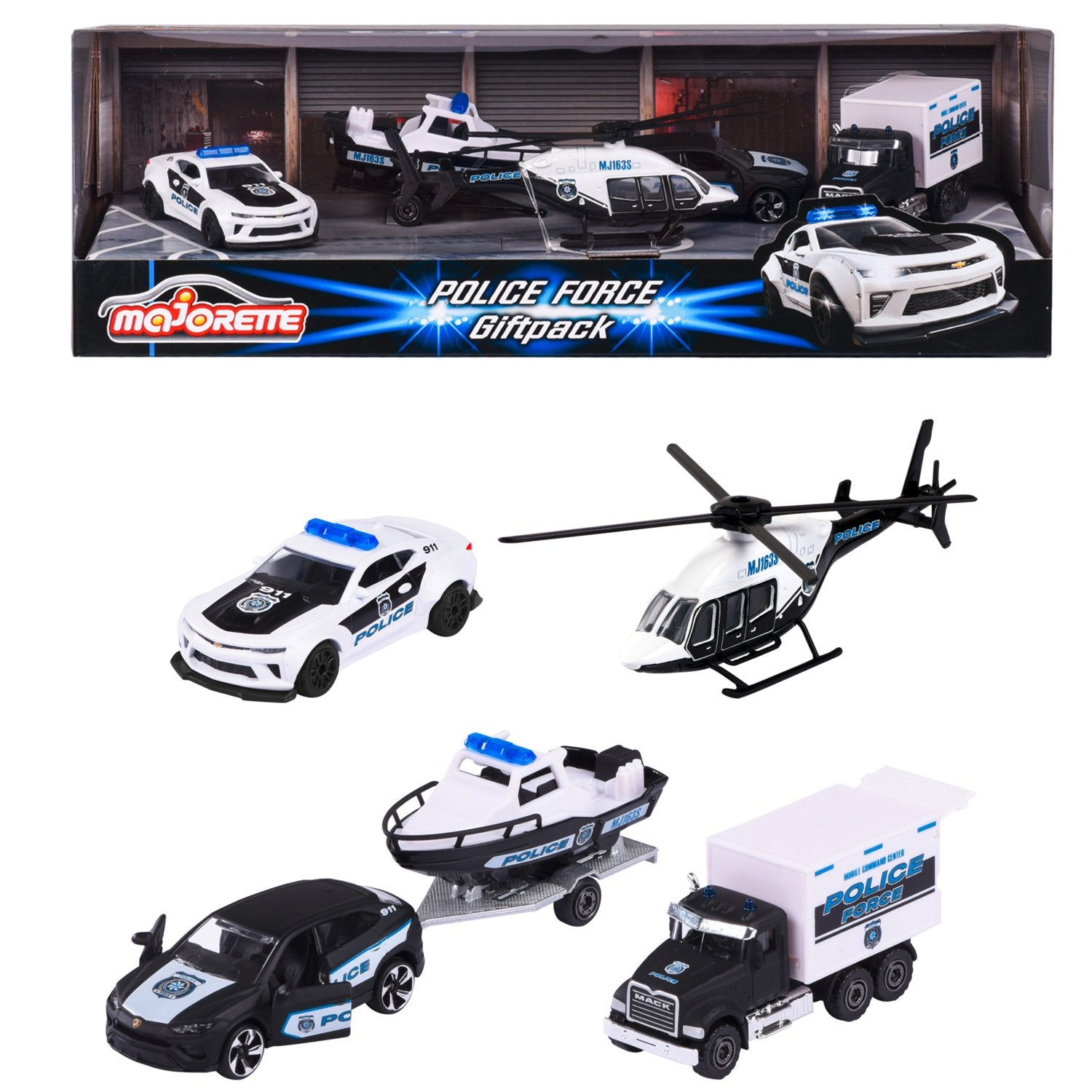 Police Vehicle 4-Pack Gift Box