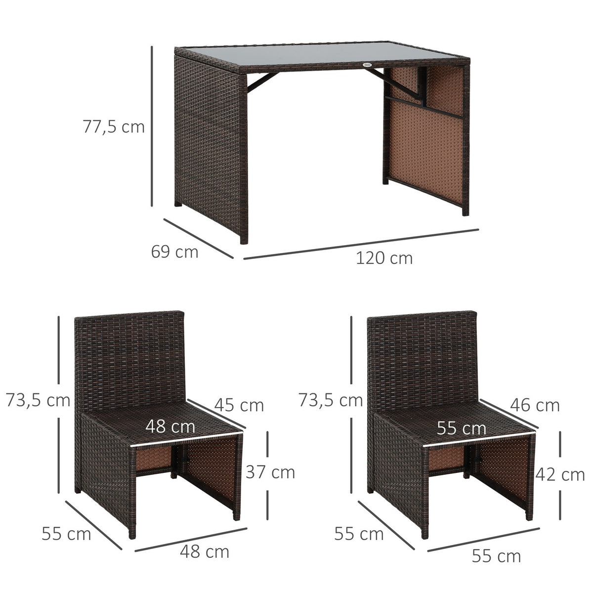 Poly Rattan Set 5 Pieces Garden Set Garden Furniture