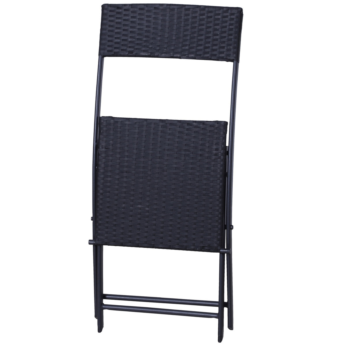 Polyrattan Bistro Set For 2 People, Rattan Garden Furniture Set, Black