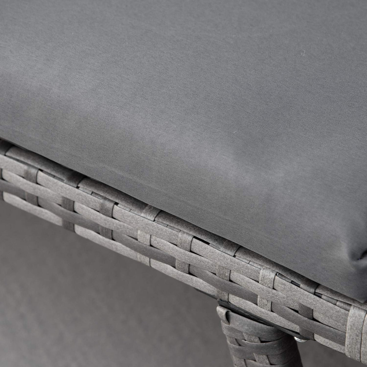 Polyrattan Garden Sofa 2-Seater Lounge Sofa In Gray, Folding Armrests, Steel, 129X63X67Cm, For Garden & Patio